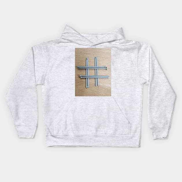 Hashtag Pound Sign Nailed It! Kids Hoodie by laceylschmidt